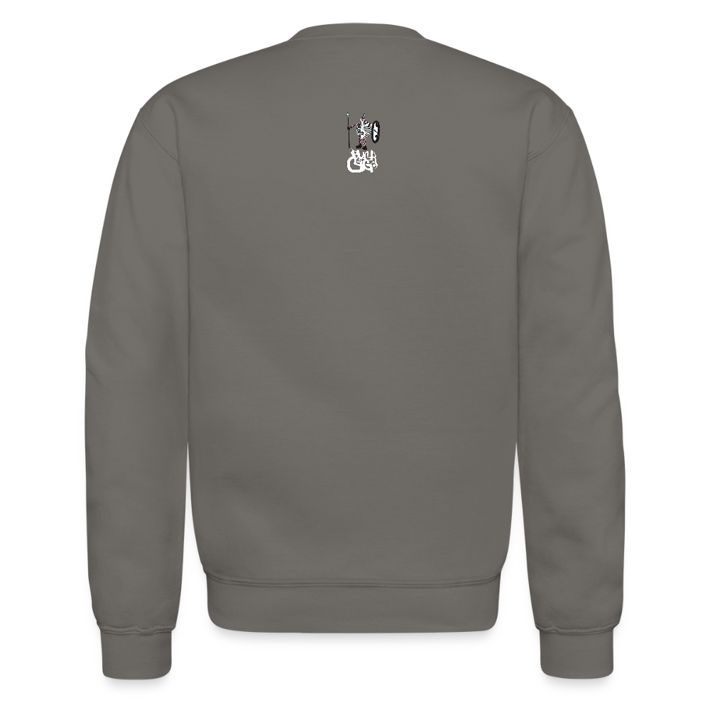 Black Cargo Apparel - Contemporary Urban Art Apparel for the Woke - Warrior - Crewneck Sweatshirt - asphalt gray