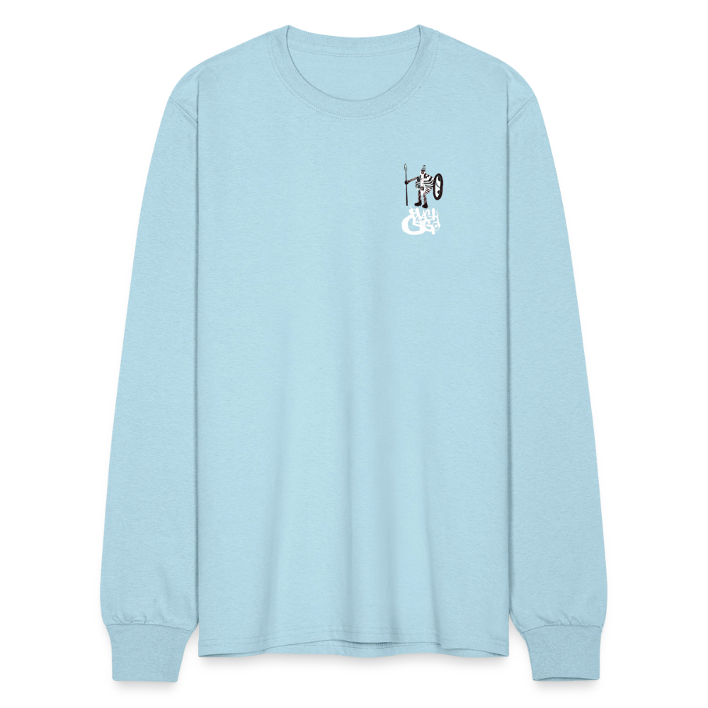 Black Cargo Apparel - Contemporary Urban Art Apparel for the Woke - Warrior - Men's Long Sleeve T-Shirt - powder blue