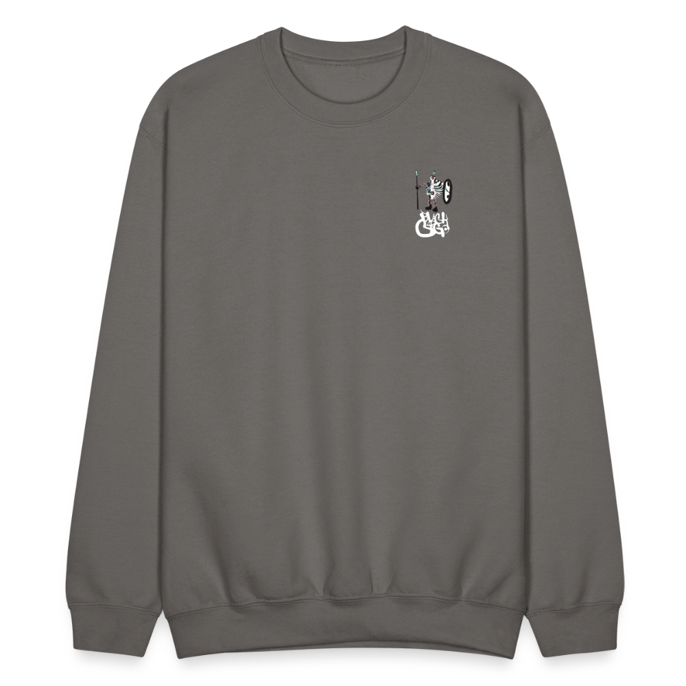 Black Cargo Apparel - Contemporary Urban Art Apparel for the Woke - Warrior - Crewneck Sweatshirt - asphalt gray