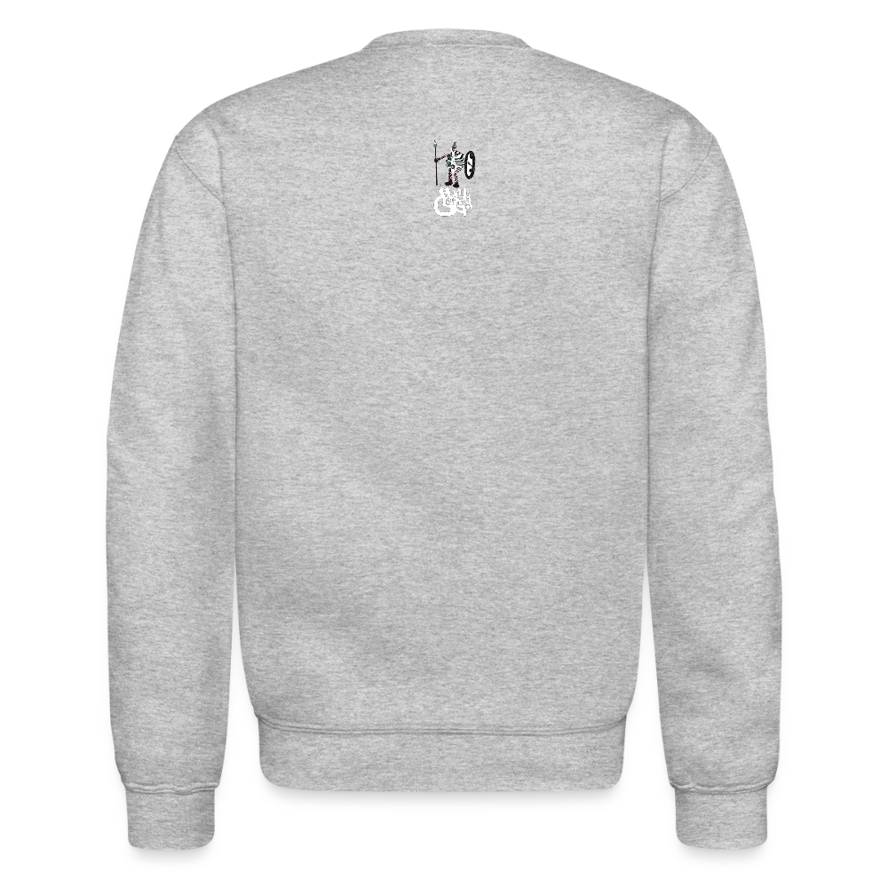 Black Cargo Apparel - Contemporary Urban Art Apparel for the Woke - Warrior - Crewneck Sweatshirt - heather gray