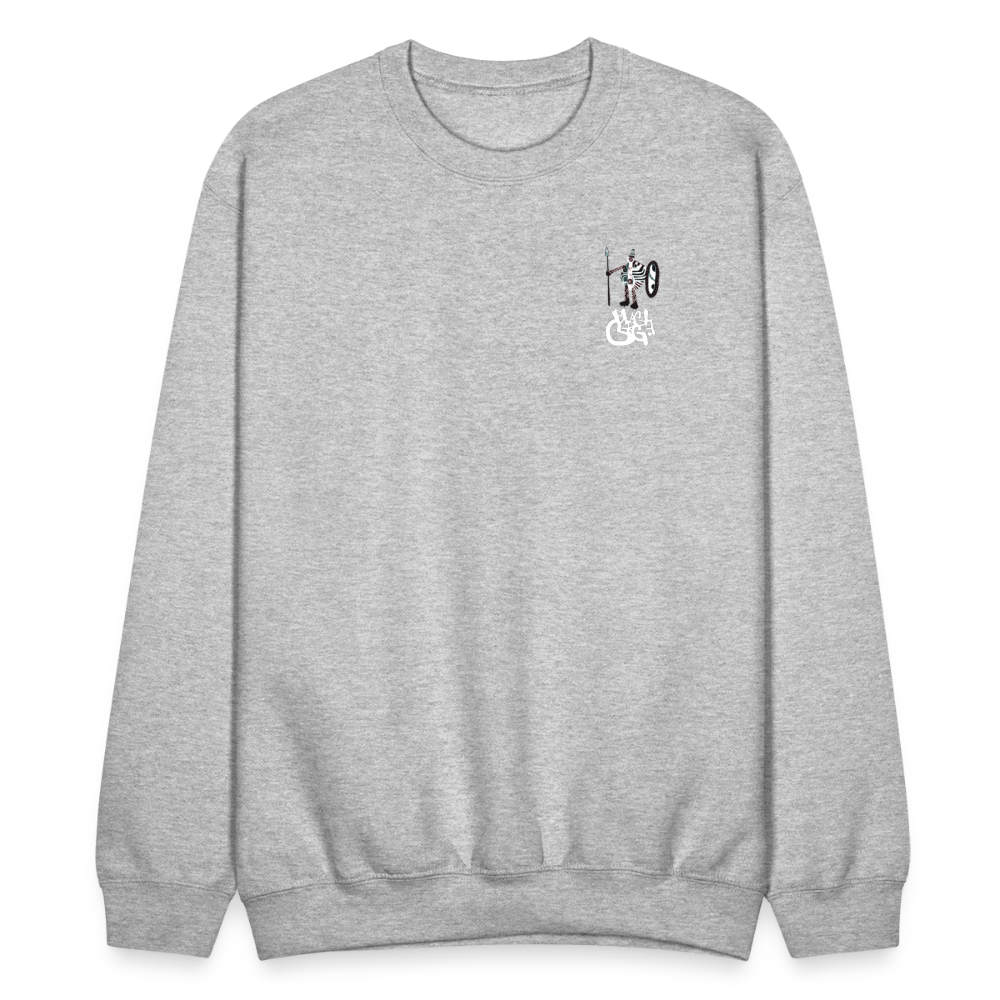Black Cargo Apparel - Contemporary Urban Art Apparel for the Woke - Warrior - Crewneck Sweatshirt - heather gray