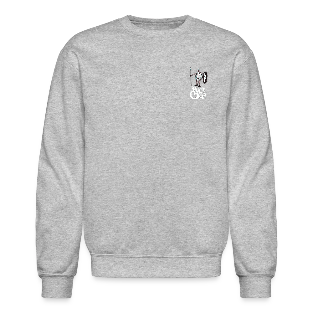 Black Cargo Apparel - Contemporary Urban Art Apparel for the Woke - Warrior - Crewneck Sweatshirt - heather gray