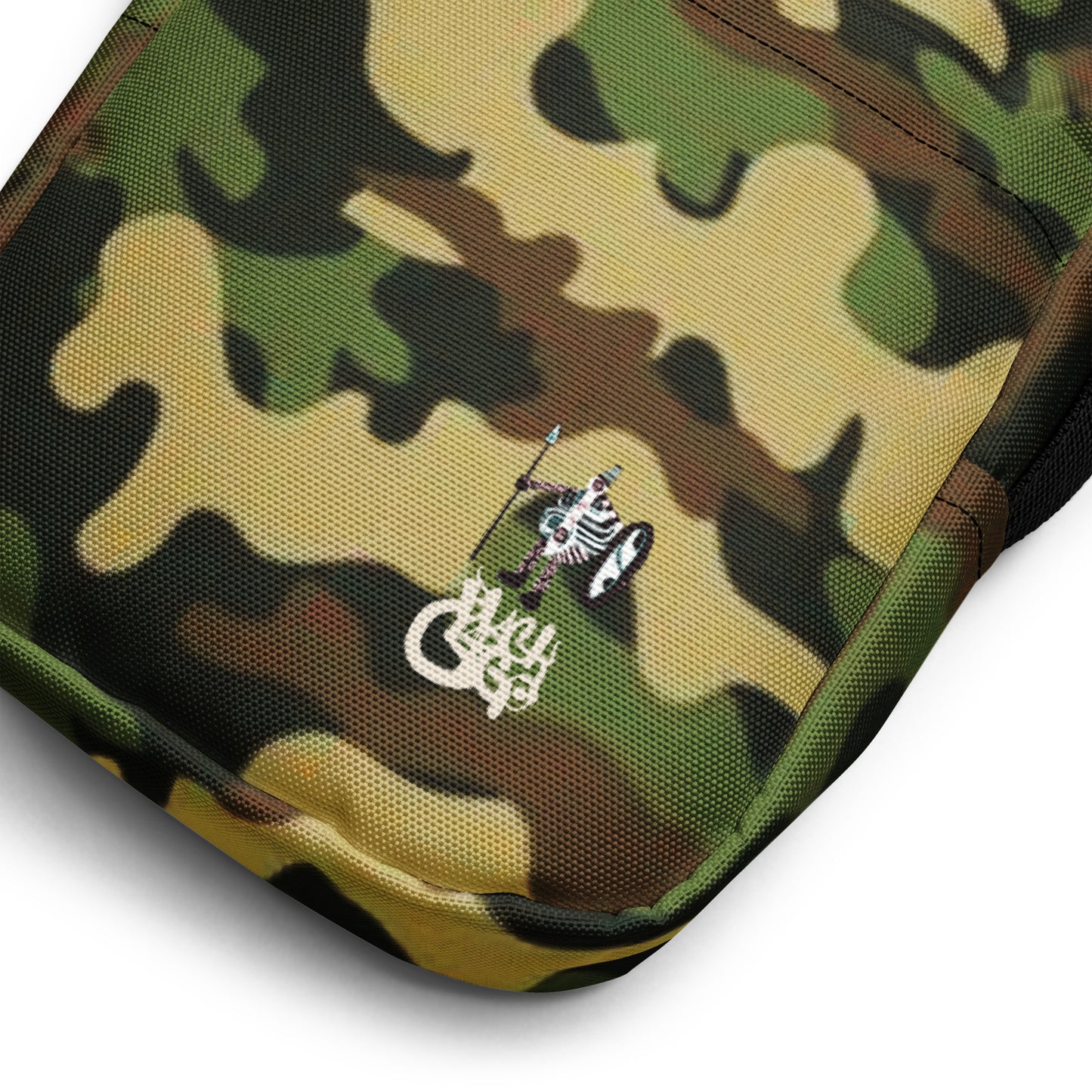 BlackCargo Apparel - Contemporary Urban Art Apparel for the Woke - Warrior - Premium Quality - 100% polyester - water resistant durable - two-way zipper - Utility crossbody bag