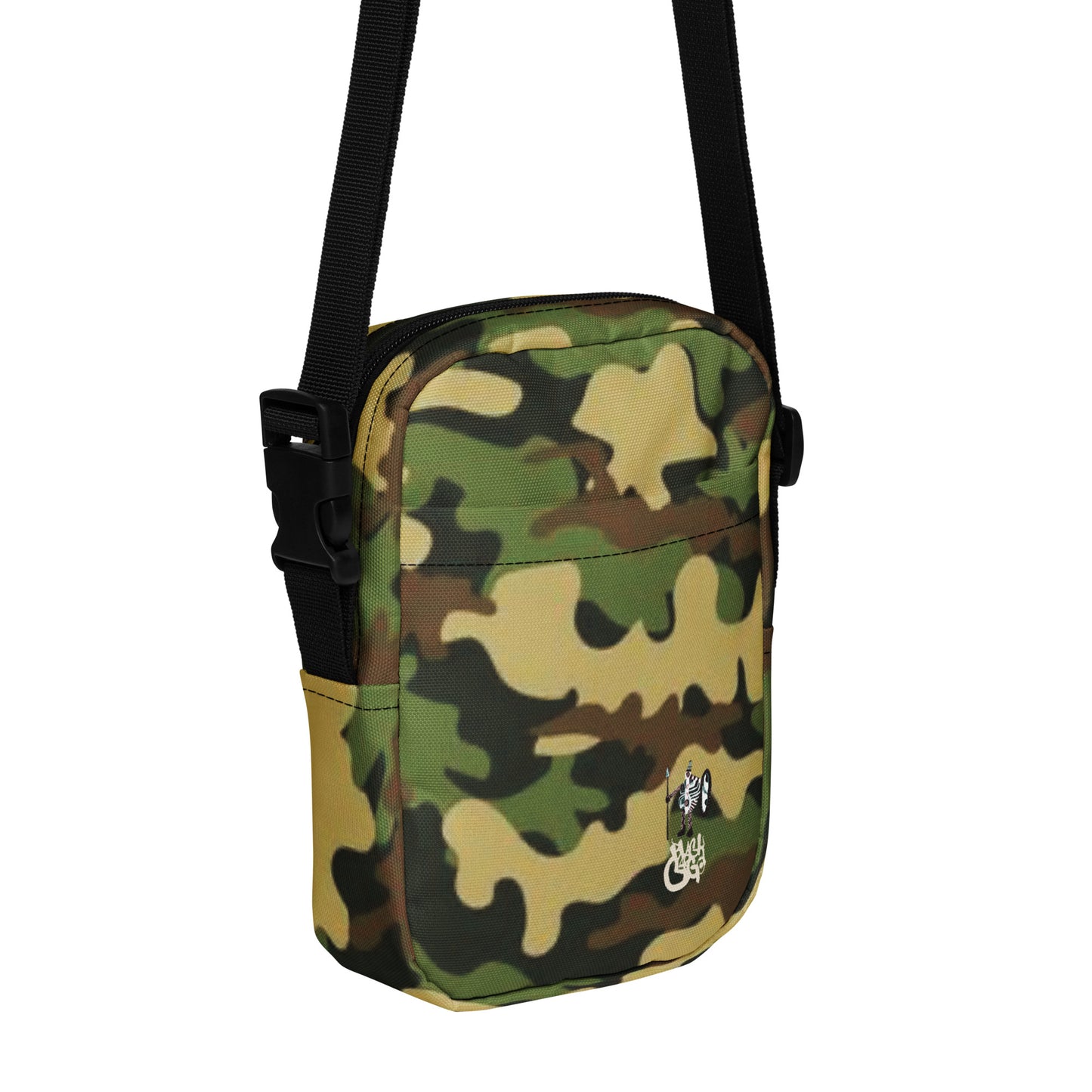BlackCargo Apparel - Contemporary Urban Art Apparel for the Woke - Warrior - Premium Quality - 100% polyester - water resistant durable - two-way zipper - Utility crossbody bag