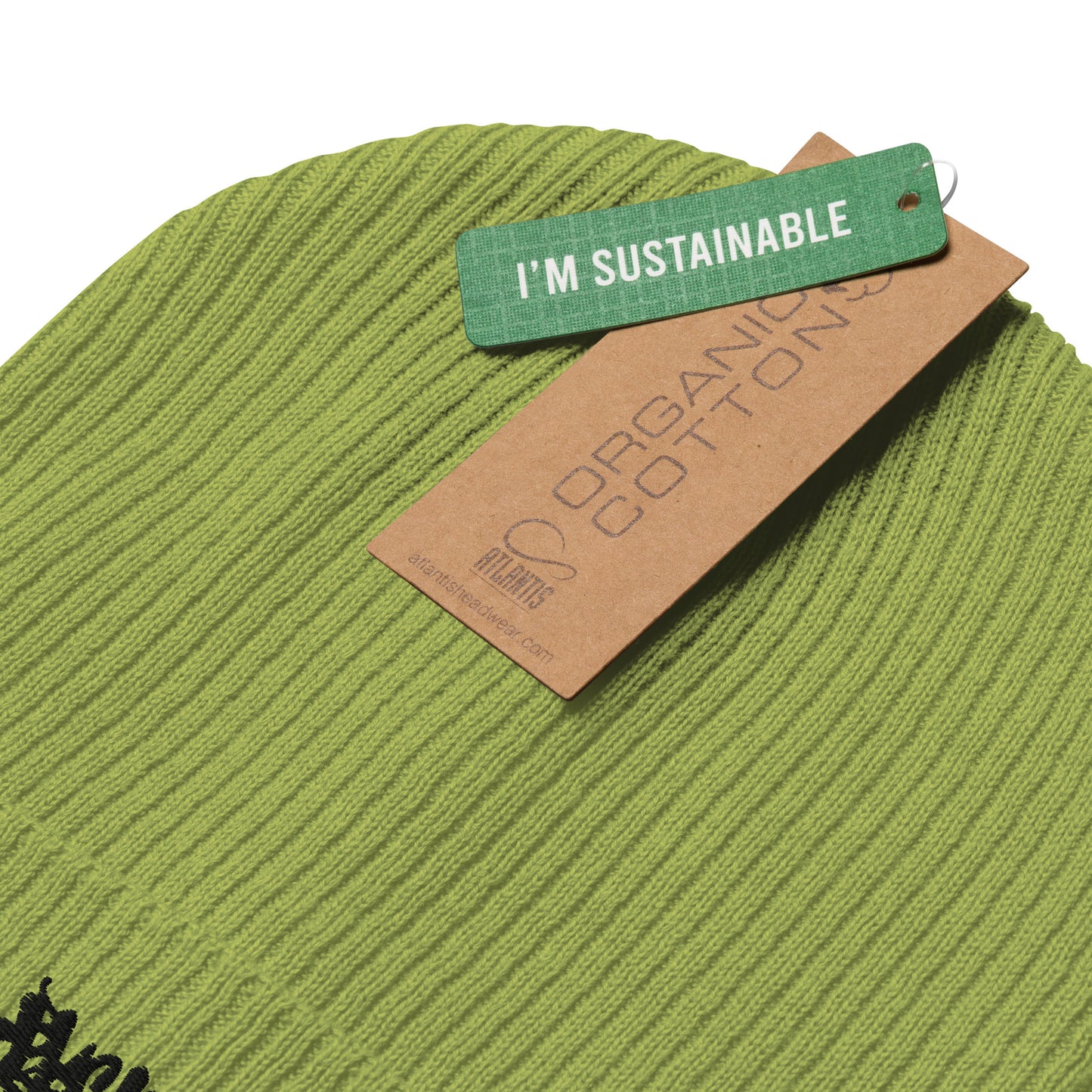 BlackCargo Apparel - Contemporary Urban Art Apparel for the Woke - Premium Quality - Script - Organic ribbed beanie - 100% organic cotton - Anti allergenic and natural fabric - Cuffed beanie -