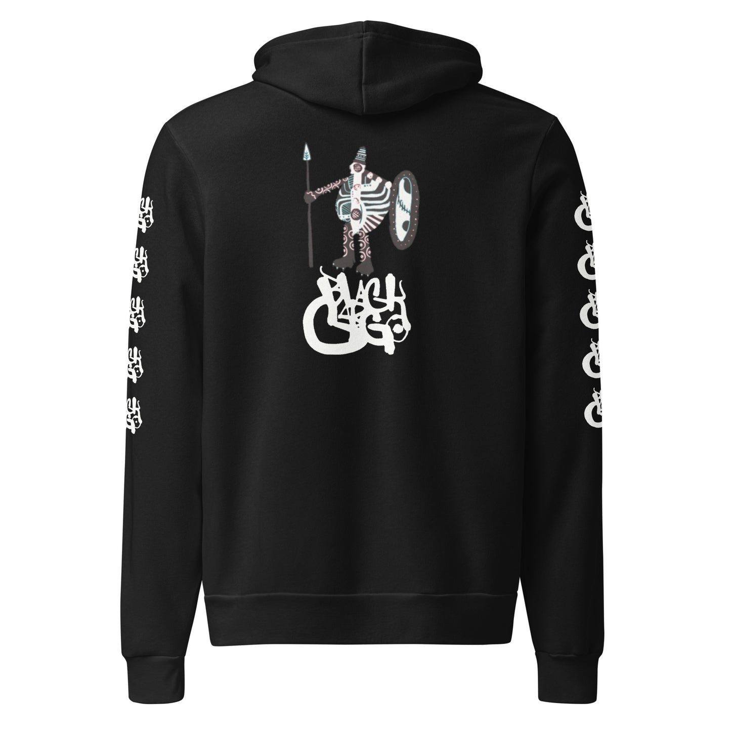 BlackCargo - Contemporary Urban Art Apparel for the Woke - Premium Quality streetwear - bold Warrior logo - Regular fit - side seamed construction - ring-spun cotton - poly fleece - Unisex hoodie