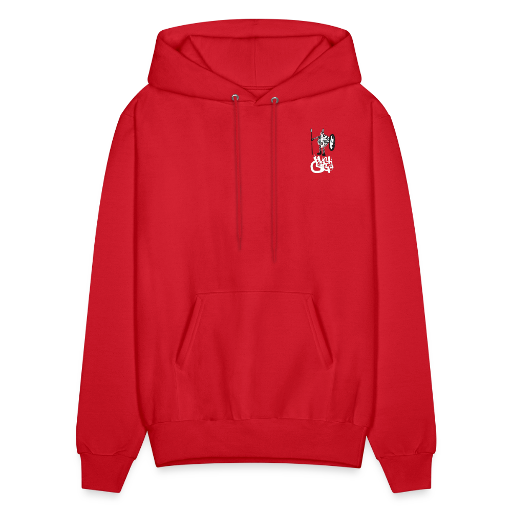 Black Cargo Apparel - Contemporary Urban Art Apparel for the Woke  - Warrior - Men's Hoodie - red