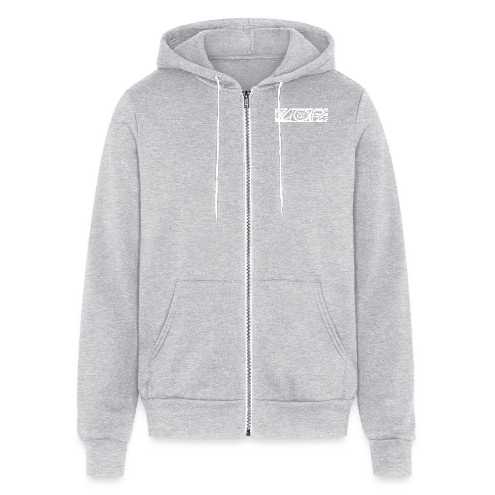 Unisex Full Zip Hoodie - heather gray