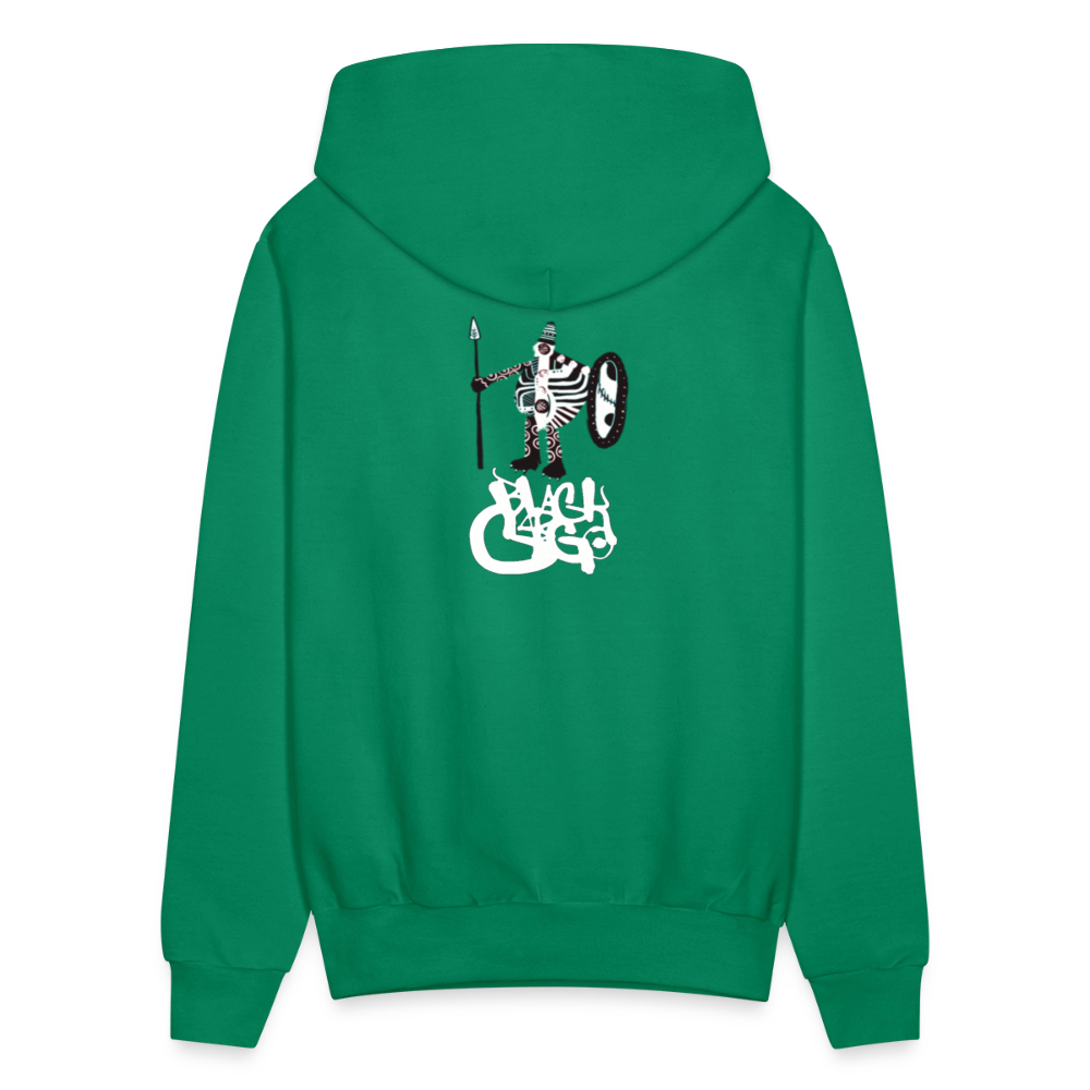 Black Cargo Apparel - Contemporary Urban Art Apparel for the Woke  - Warrior - Men's Hoodie - kelly green