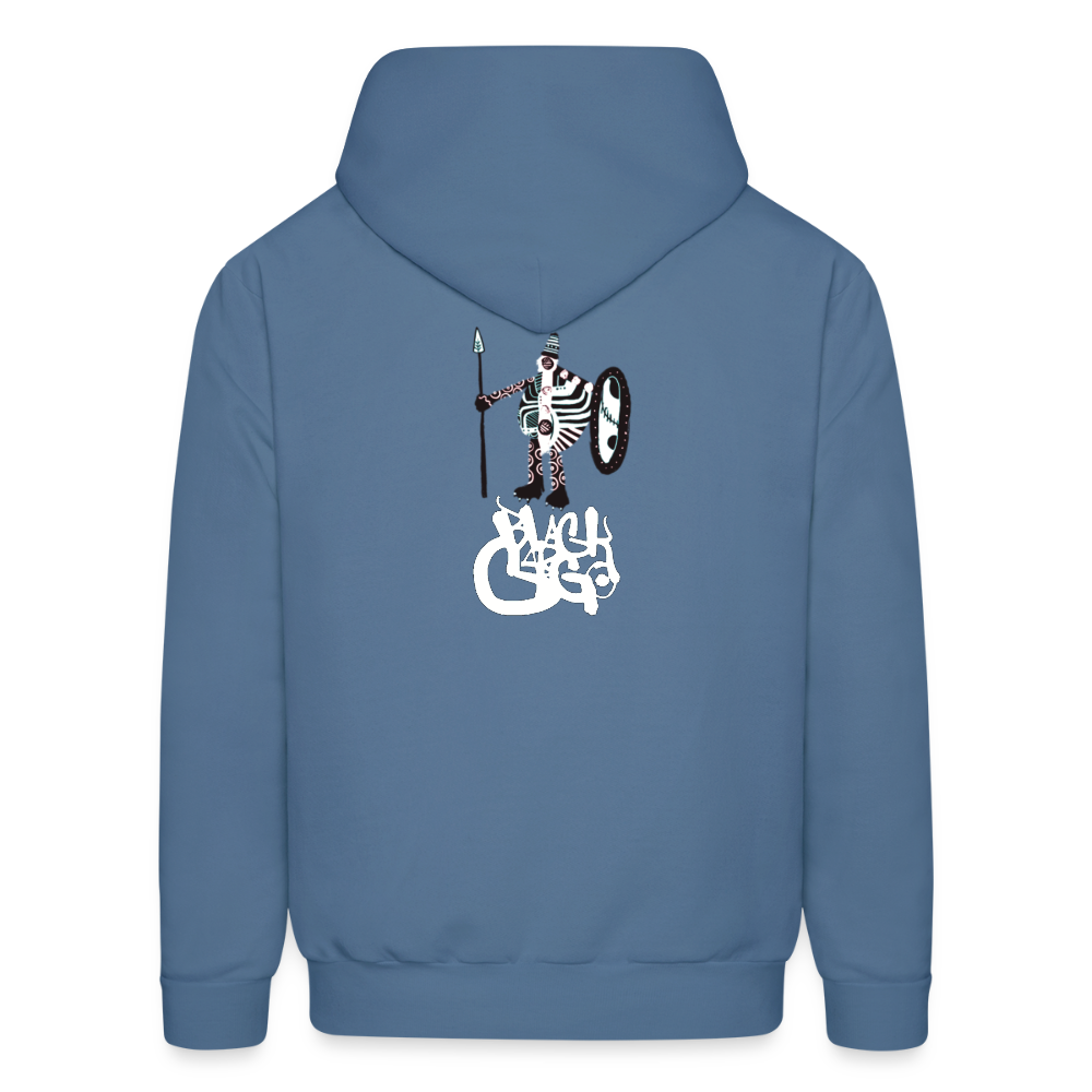 Black Cargo Apparel - Contemporary Urban Art Apparel for the Woke  - Warrior - Men's Hoodie - denim blue