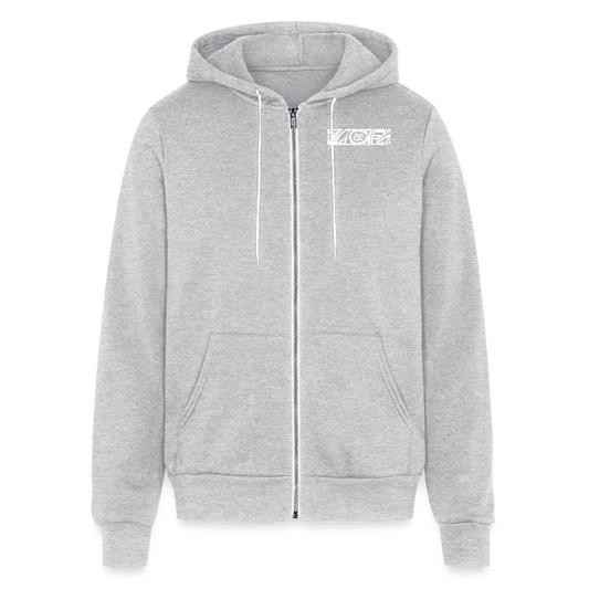 Unisex Full Zip Hoodie - heather gray