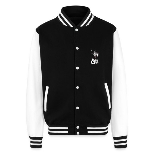 Black Cargo Apparel - Warrior - Just Hoods Heavyweight Letterman Jacket - black/white