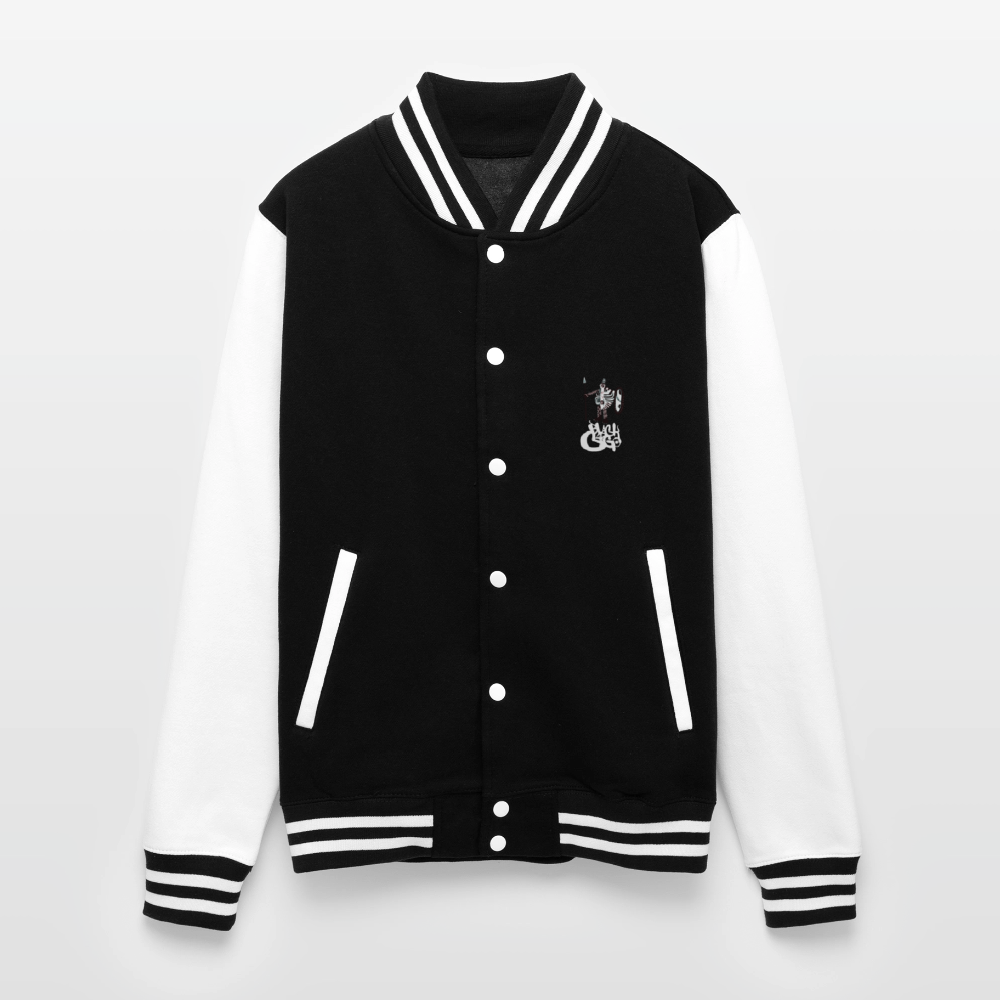 Black Cargo Apparel - Warrior - Just Hoods Heavyweight Letterman Jacket - black/white