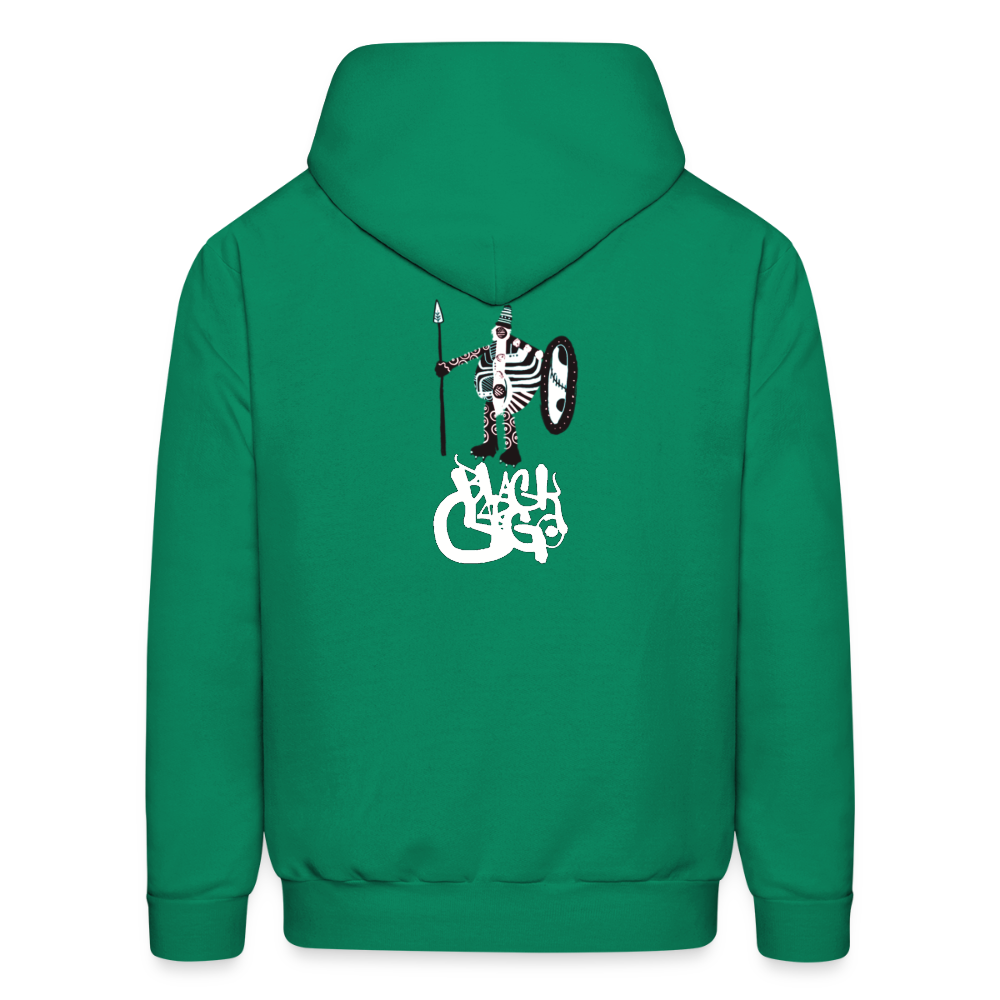 Black Cargo Apparel - Contemporary Urban Art Apparel for the Woke  - Warrior - Men's Hoodie - kelly green