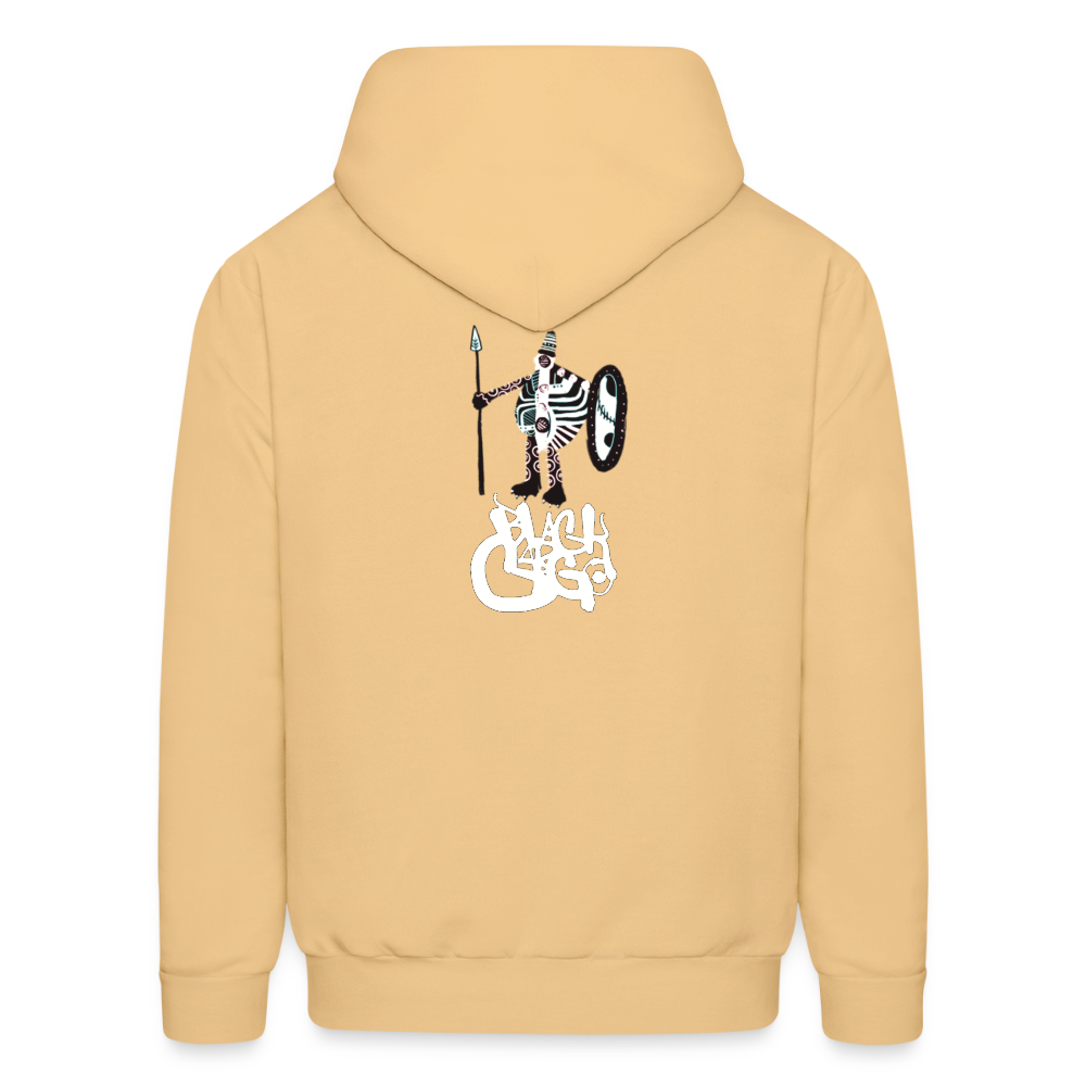 Black Cargo Apparel - Contemporary Urban Art Apparel for the Woke  - Warrior - Men's Hoodie - light gold 