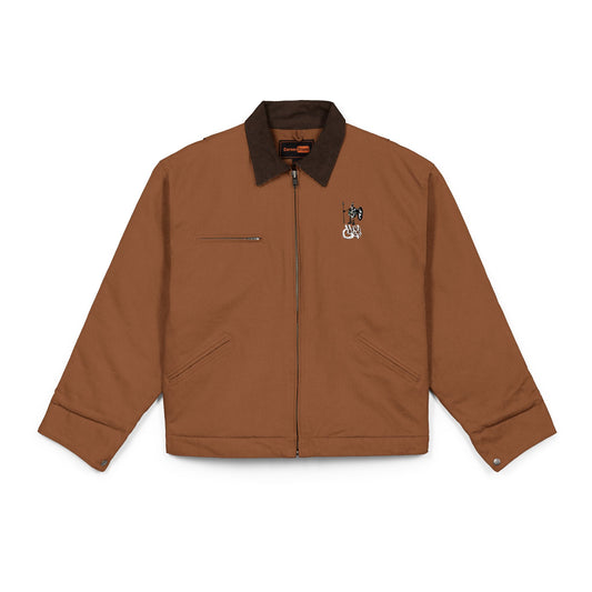Unisex Duck Cloth Work Jacket (Embroidery) | Sustainable Streetwear | BlackCargo | Contemporary Urban Art Apparel