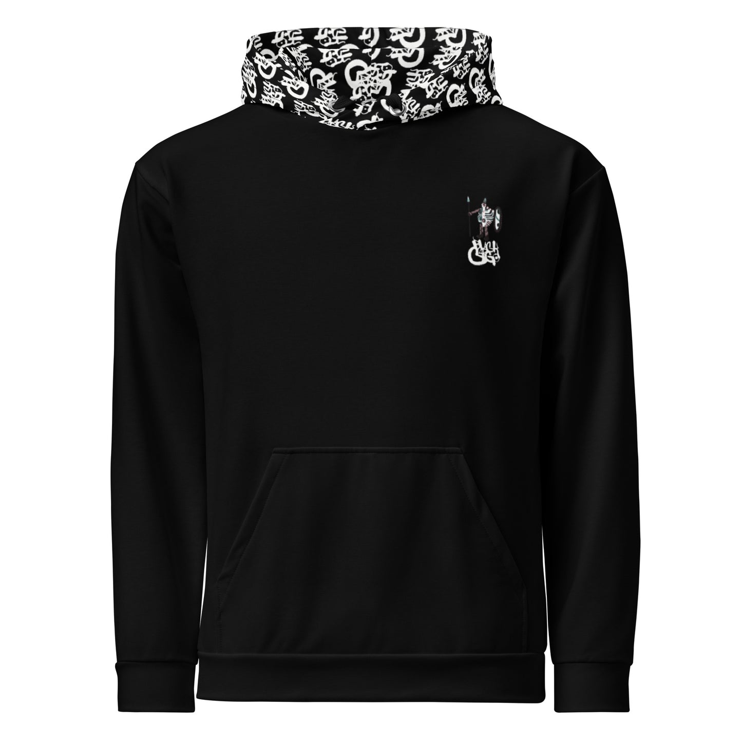 BlackCargo Apparel - Contemporary Urban Art Apparel for the Woke - Premium Quality - Script - Recycled materials - Brushed fleece inside - soft cotton feel-fabric face -Overlocked seams - Drawstrings - eco-friendly-Unisex Hoodie