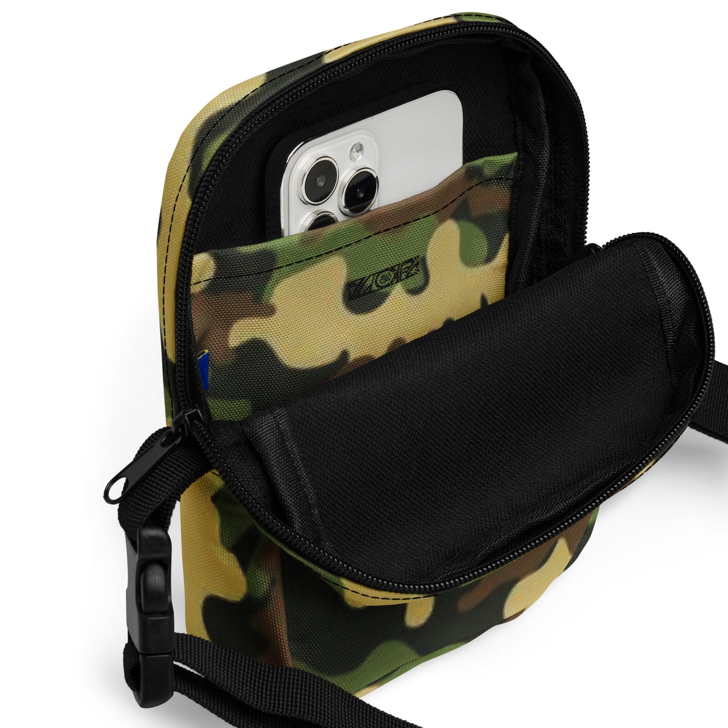 BlackCargo Apparel - Contemporary Urban Art Apparel for the Woke - Warrior - Premium Quality - 100% polyester - water resistant durable - two-way zipper - Utility crossbody bag