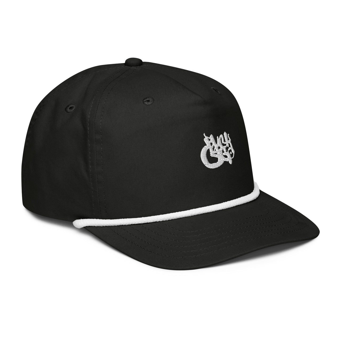 BlackCargo Apparel - Contemporary Urban Art Apparel for the Woke - Premium Quality - Unstructured, 5-panel - front panel lined -semi- curved bill with contrasting rope - Constrasting snap back closure - one size fits most - Golf Rope Cap