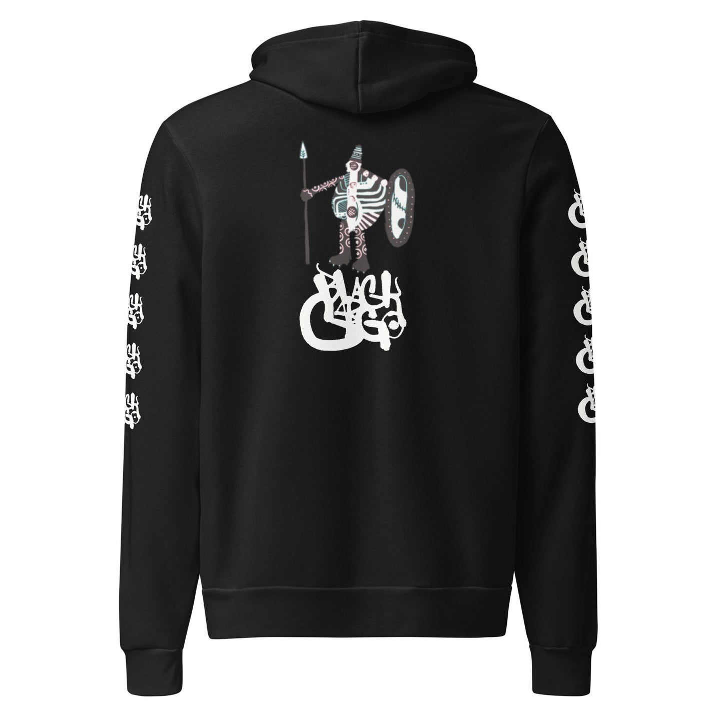 BlackCargo Apparel - Contemporary Urban Art Apparel - Premium Quality - Warrior - Regular fit - side seamed construction - ring-spun cotton - poly fleece - Unisex hoodie